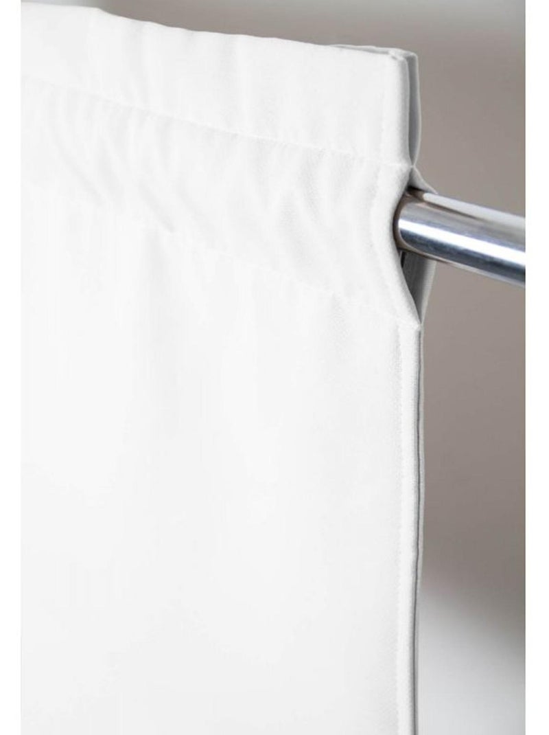 Rideau Séparateur de Pièce à galon et ourlet Blanc - Kiabi