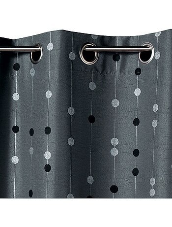 Rideau shantung motif de boules tissées