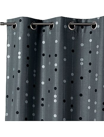 Rideau shantung motif de boules tissées