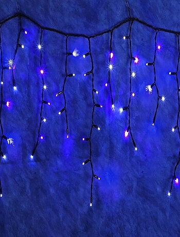 Guirlande lumineuse 40 Stalactites LED Bleu 5m