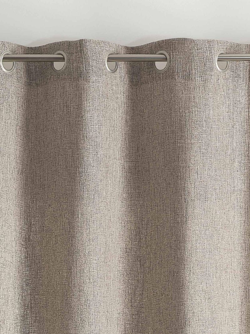 Rideau tamisant  -  - Effet tissé Beige clair - Kiabi