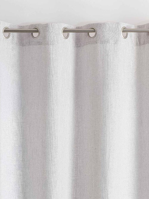 Rideau tamisant  -  - Effet tissé - Kiabi