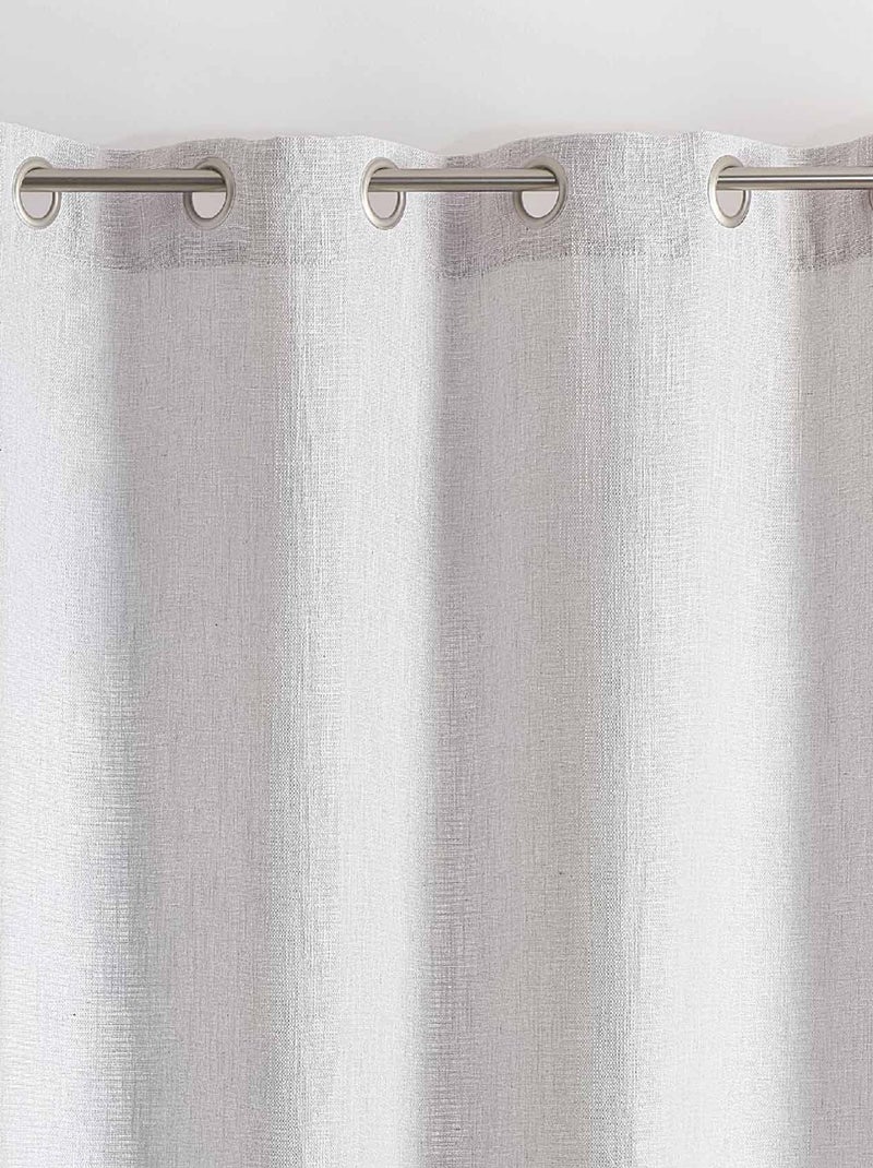 Rideau tamisant  -  - Effet tissé Blanc - Kiabi