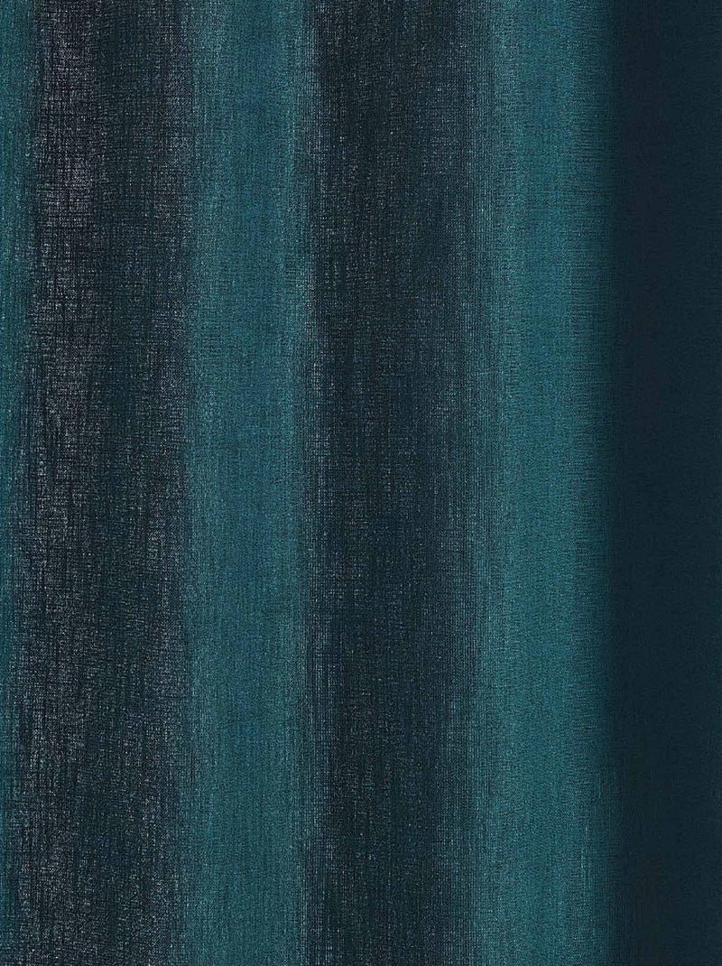 Rideau tamisant  -  - Effet tissé Bleu canard - Kiabi