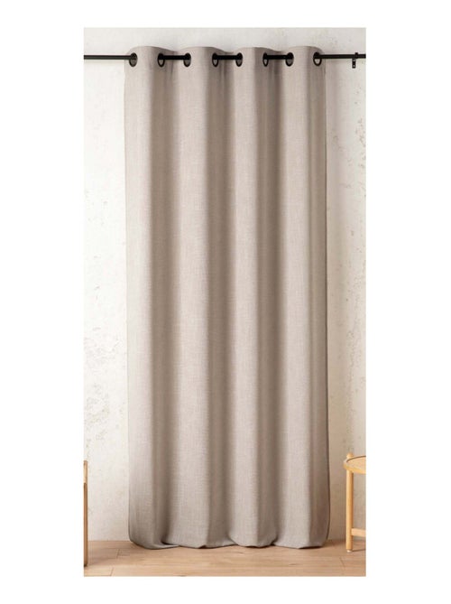Rideau tamisant  - Effet lin authentique - Kiabi