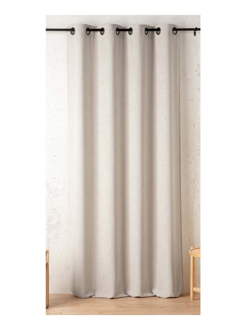 Rideau tamisant  - Effet lin authentique - Kiabi