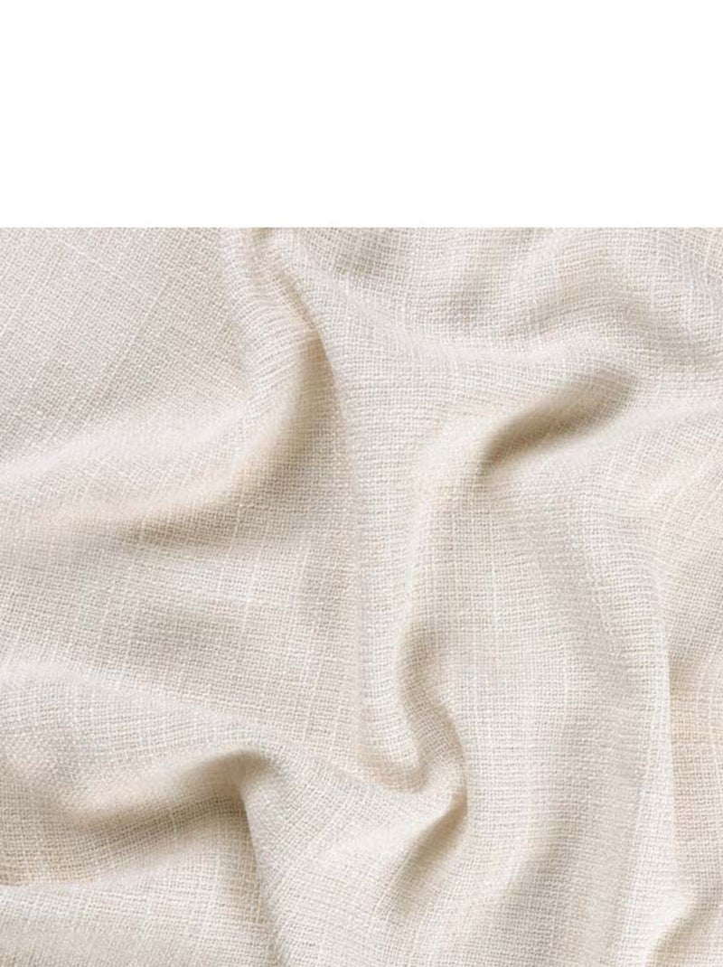 Rideau tamisant  - Effet lin authentique Blanc - Kiabi