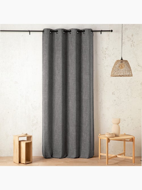 Rideau tamisant  - Effet lin authentique - Kiabi