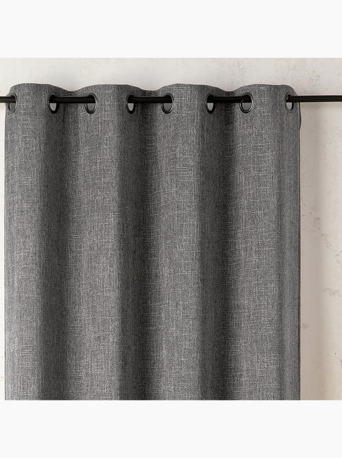 Rideau tamisant  - Effet lin authentique - Kiabi