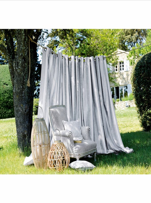 Rideau tamisant  - Effet rayures d'antan - Kiabi