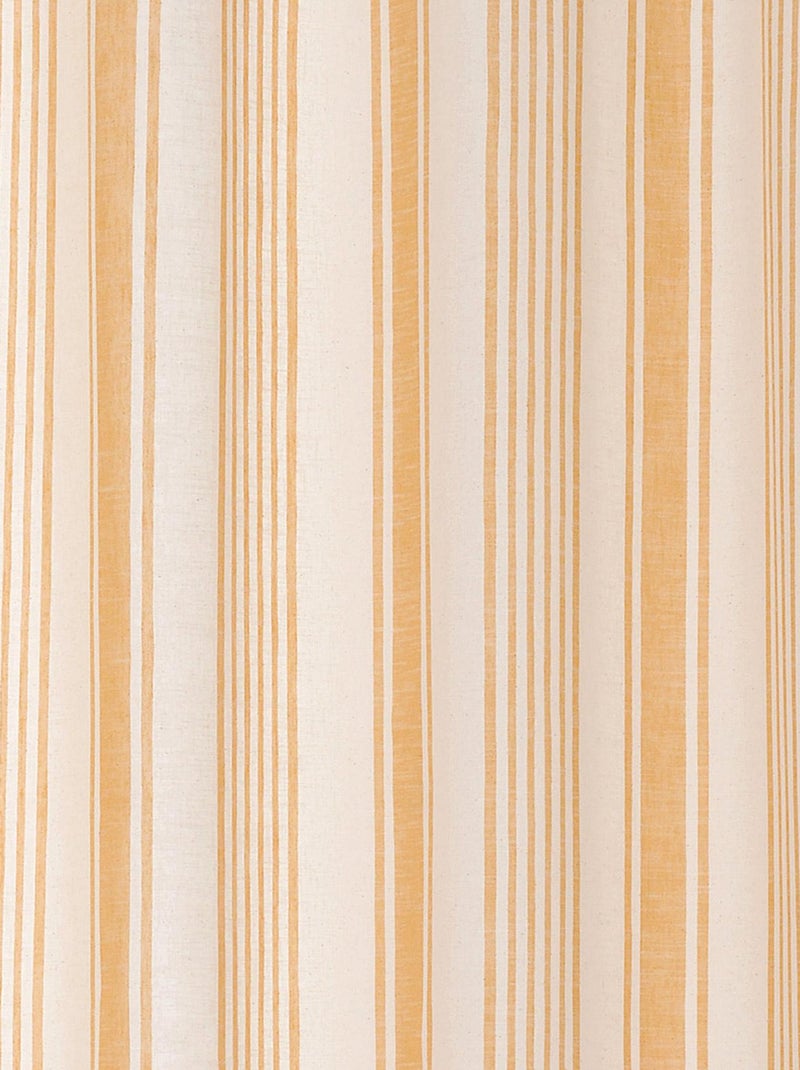 Rideau tamisant  - Effet rayures d'antan Jaune - Kiabi