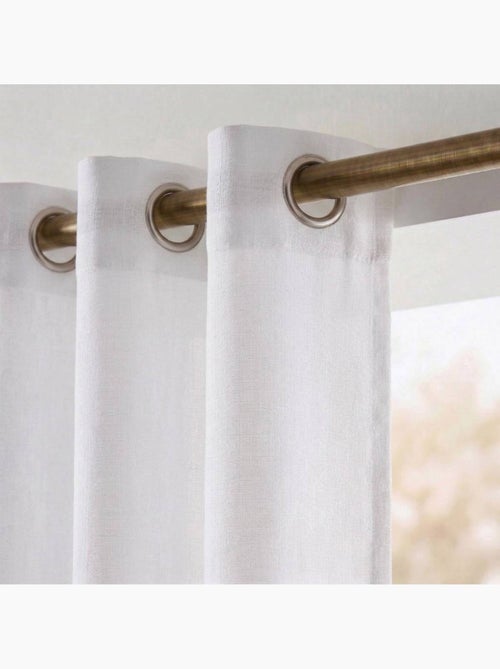 Rideau tamisant 100% coton flammé 140x250cm - Kiabi