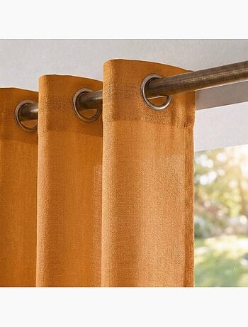 Rideau tamisant 100% coton flammé 140x250cm