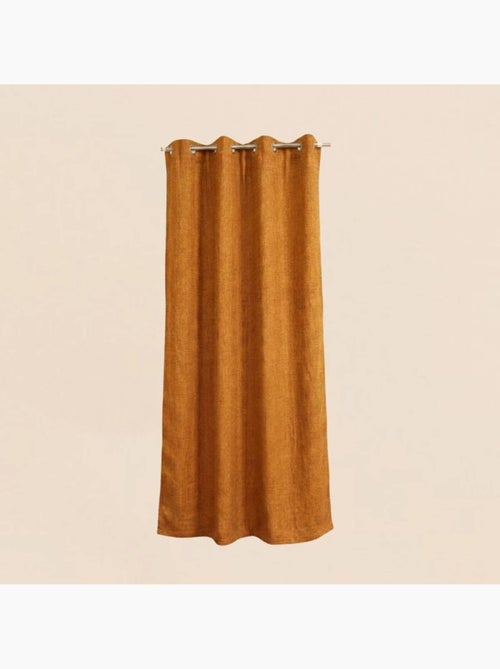 Rideau tamisant 100% coton flammé 140x250cm - Kiabi