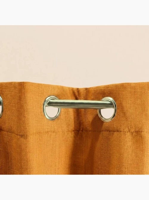 Rideau tamisant 100% coton flammé 140x250cm - Kiabi