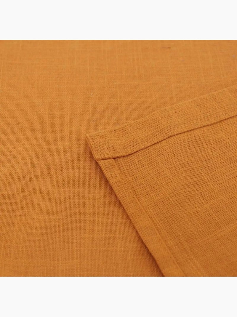Rideau tamisant 100% coton flammé 140x250cm Doré - Kiabi