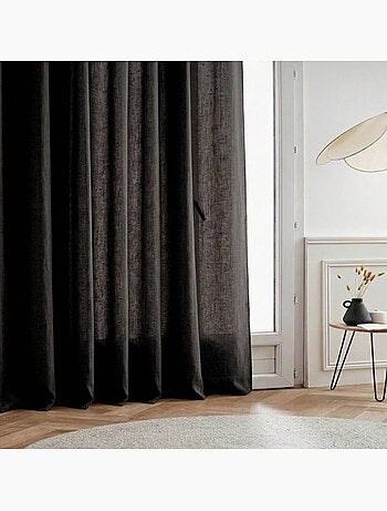 Rideau tamisant 100% coton flammé 140x250cm