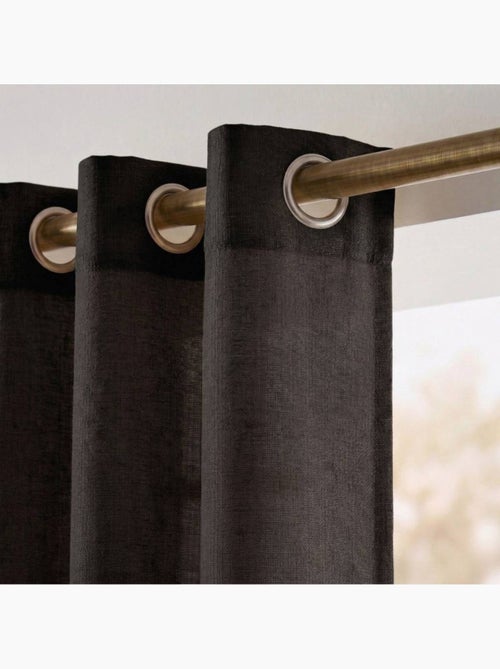 Rideau tamisant 100% coton flammé 140x250cm - Kiabi