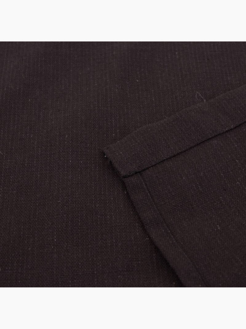 Rideau tamisant 100% coton flammé 140x250cm Noir - Kiabi