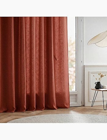 Rideau tamisant 100% coton flammé 140x250cm