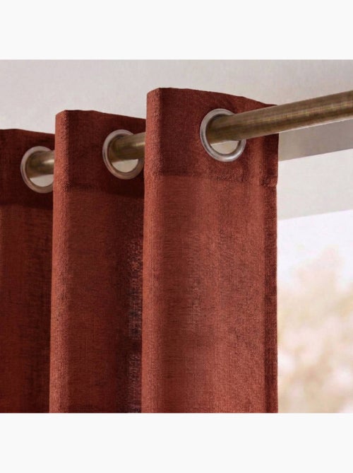 Rideau tamisant 100% coton flammé 140x250cm - Kiabi