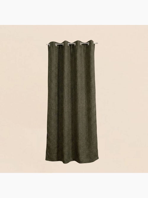 Rideau tamisant 100% coton flammé 140x250cm - Kiabi