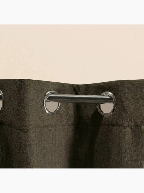 Rideau tamisant 100% coton flammé 140x250cm - Kiabi