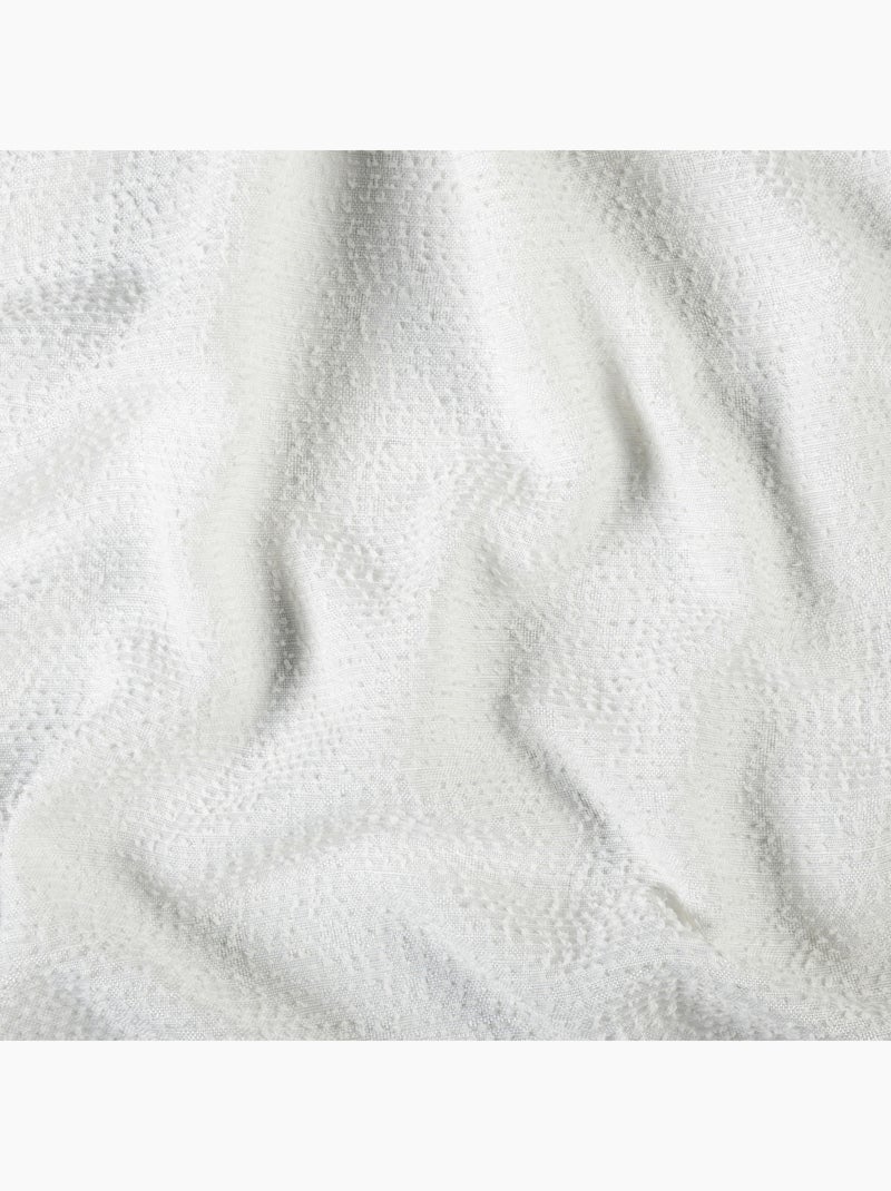 Rideau tamisant à fil texturé Blanc - Kiabi