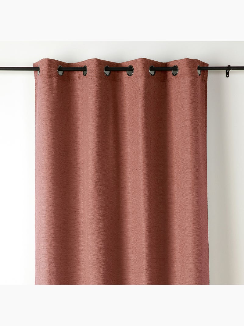 Rideau tamisant à fil texturé Terracotta - Kiabi