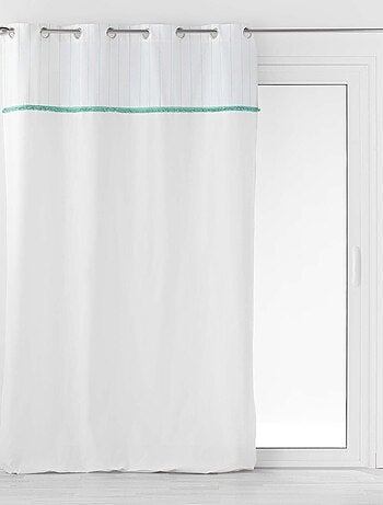 Rideau tamisant à galon frangé