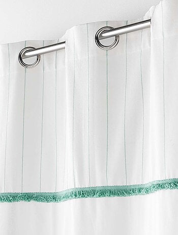 Rideau tamisant à galon frangé