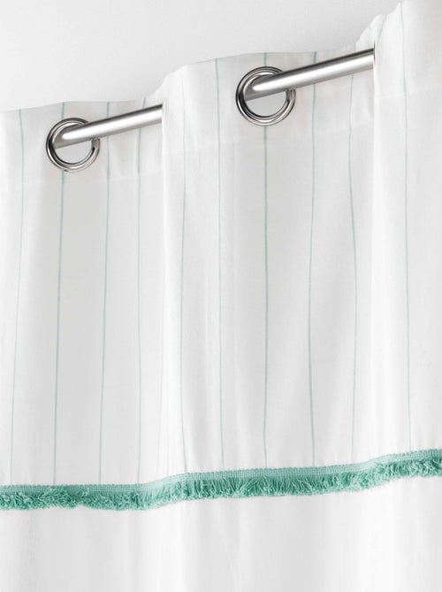 Rideau tamisant à galon frangé - Kiabi