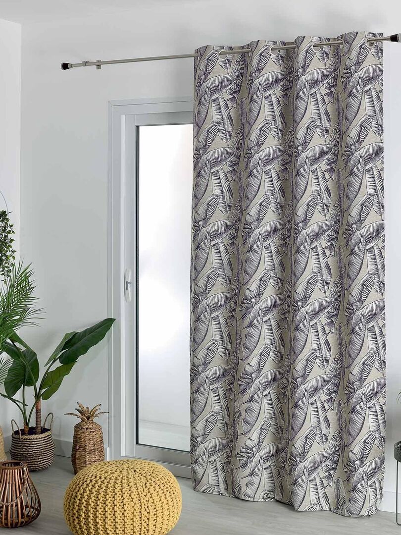 LINDER Rideau tamisant et naturel en 100% lin Ecru 145 x 260 cm - Ecru