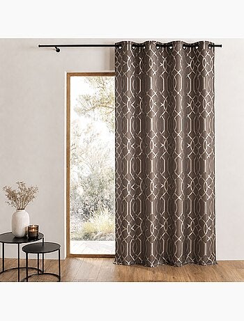 Rideau tamisant à motifs géométriques