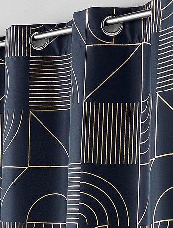 Rideau tamisant à motifs métallisés