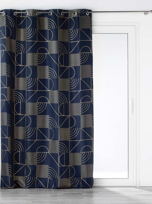 Rideau tamisant à motifs métallisés - Kiabi