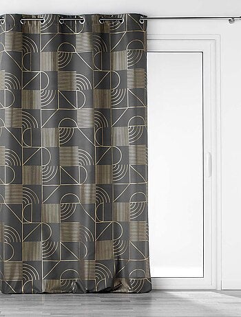 Rideau tamisant à motifs métallisés