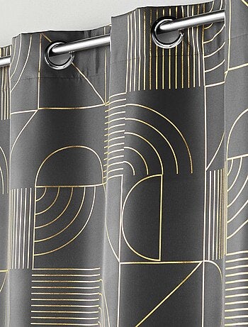 Rideau tamisant à motifs métallisés