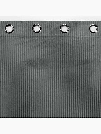 Rideau tamisant à oeillets 140 x 260 cm velours côtelé Casual Anthracite