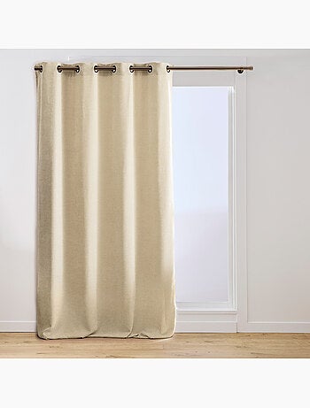 Rideau tamisant à œillets en velours chenille