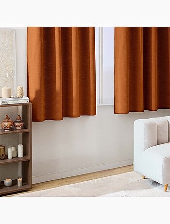 Rideau tamisant à œillets en velours chenille