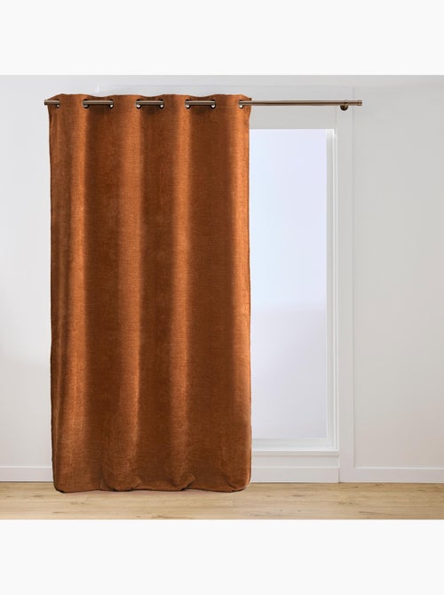 Rideau tamisant à œillets en velours chenille - Kiabi Rideau tamisant à œillets en velours chenille - Kiabi