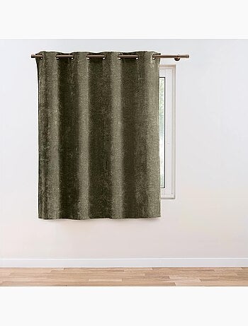 Rideau tamisant à œillets en velours chenille
