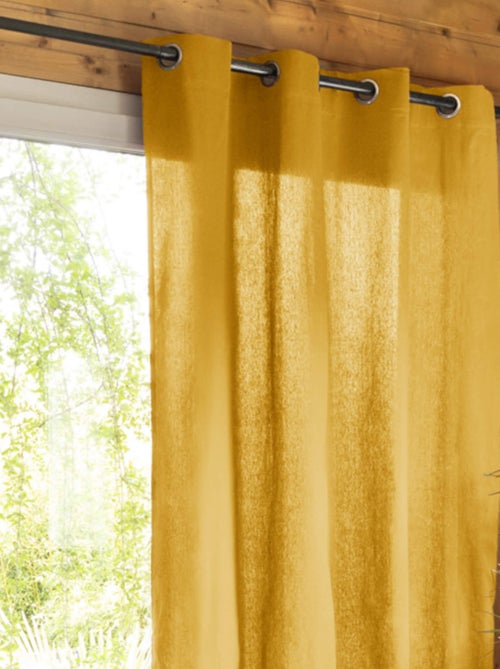 Rideau tamisant à œillets (lot de 2) - Terre de Nuit - Kiabi