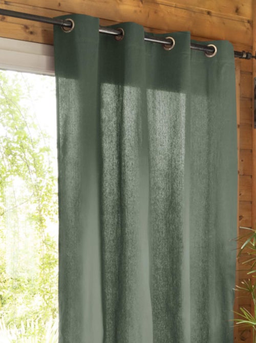 Rideau tamisant à œillets (lot de 2) - Terre de Nuit - Kiabi