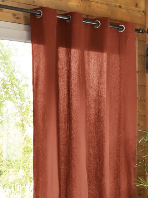 Rideau tamisant à œillets (lot de 2) - Terre de Nuit - Kiabi