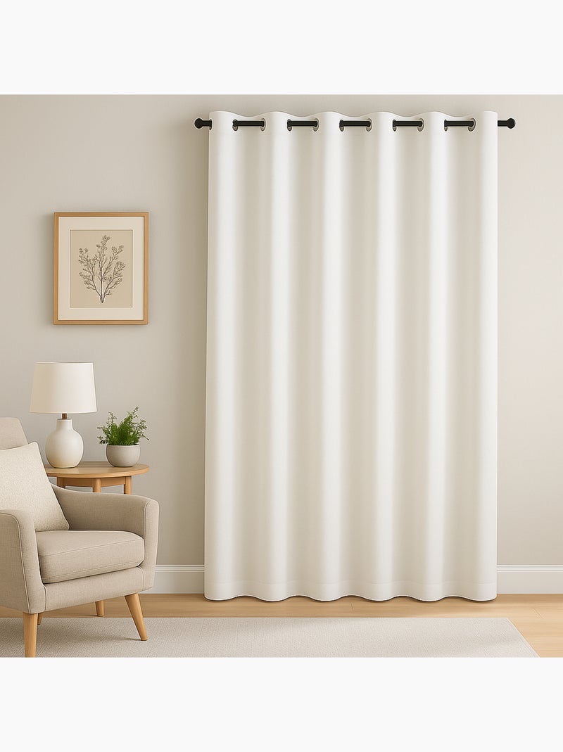 Rideau tamisant à oeillets nelson Blanc - Kiabi