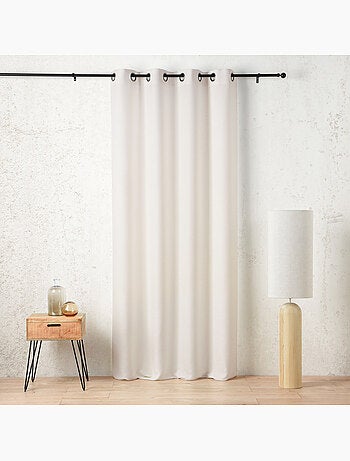 Rideau tamisant à œillets polylin satin