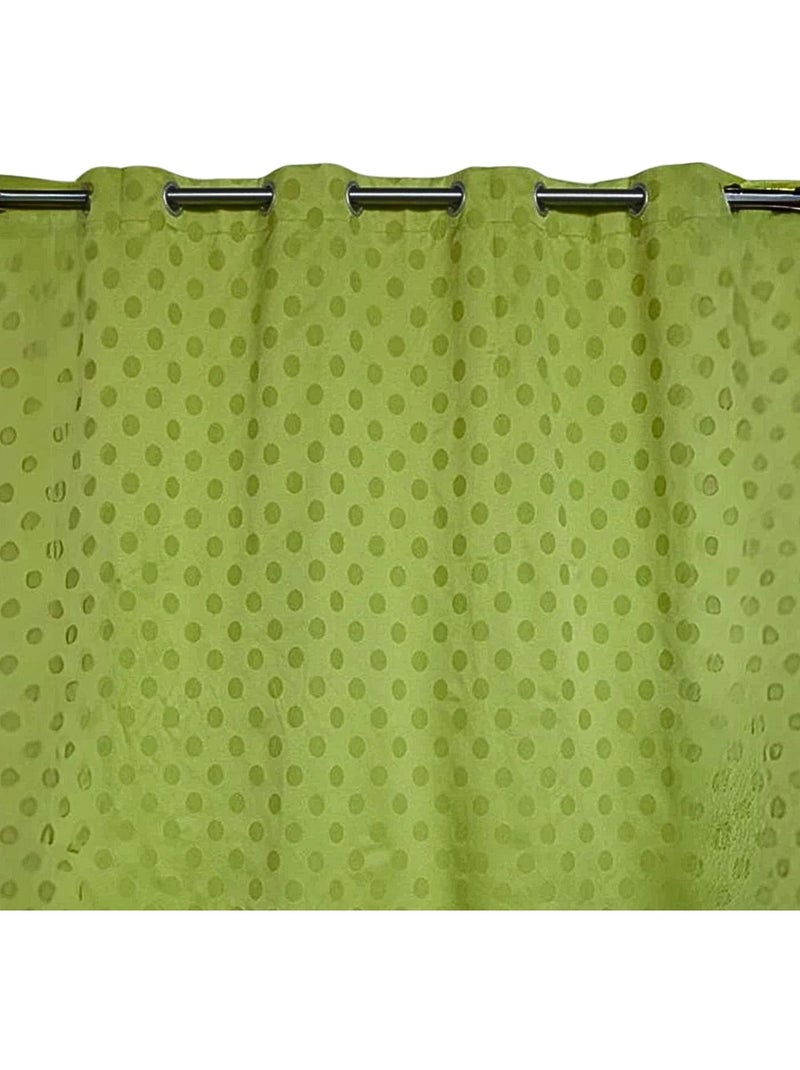 Rideau tamisant à pois Vert clair - Kiabi