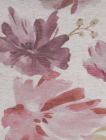 Rideau tamisant aquarelle fleurs